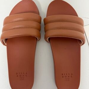Billabong Women's Brown Slide Sandals